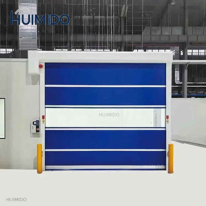 Custom High Speed Rolling Shutter Door With Clear View Window For Commercial Workshop Exterior Clean Room Production Line
