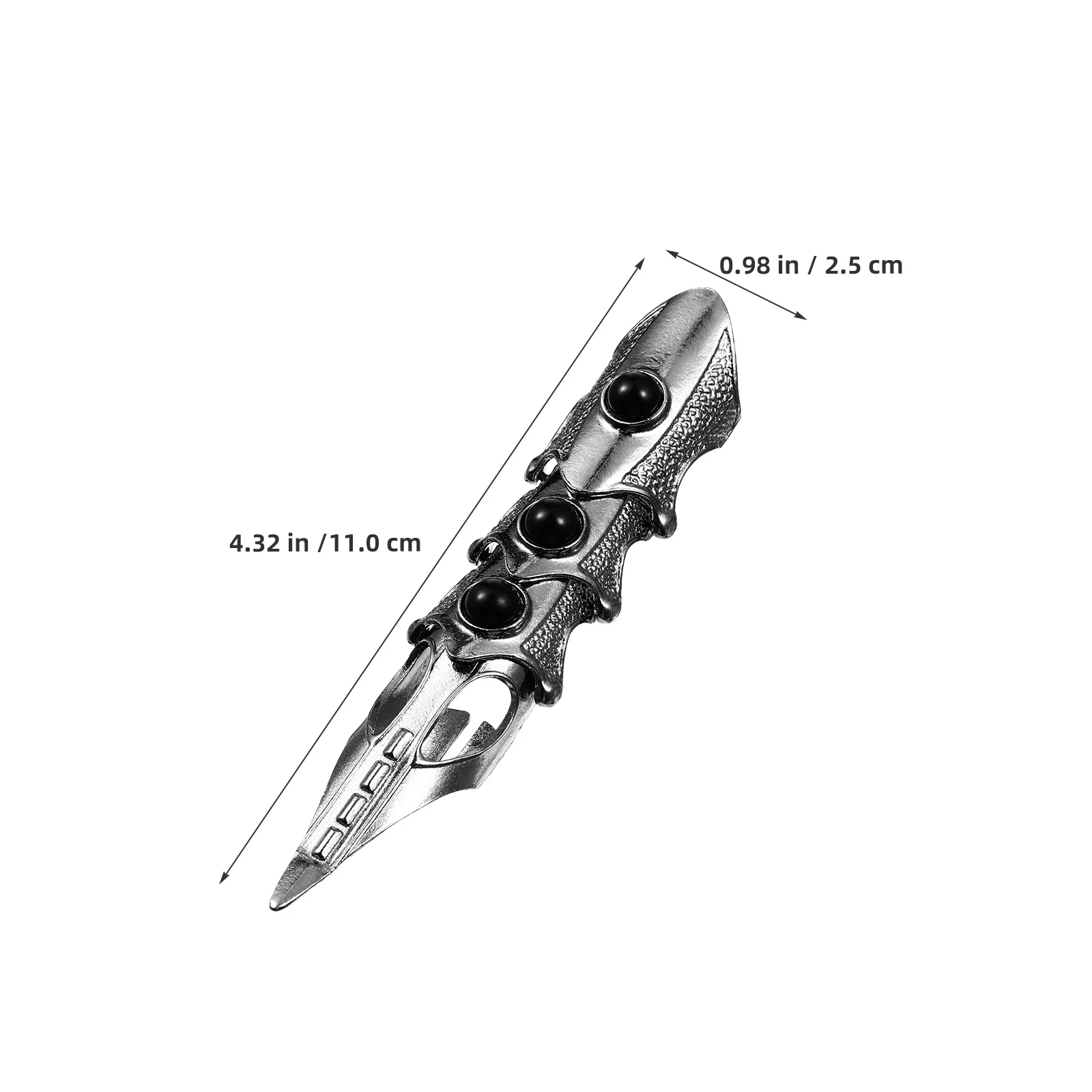 4 pçs anel de dedo longo vintage articulado gótico dedo completo conjunta anel halloween punk cosplay traje jóias para homens