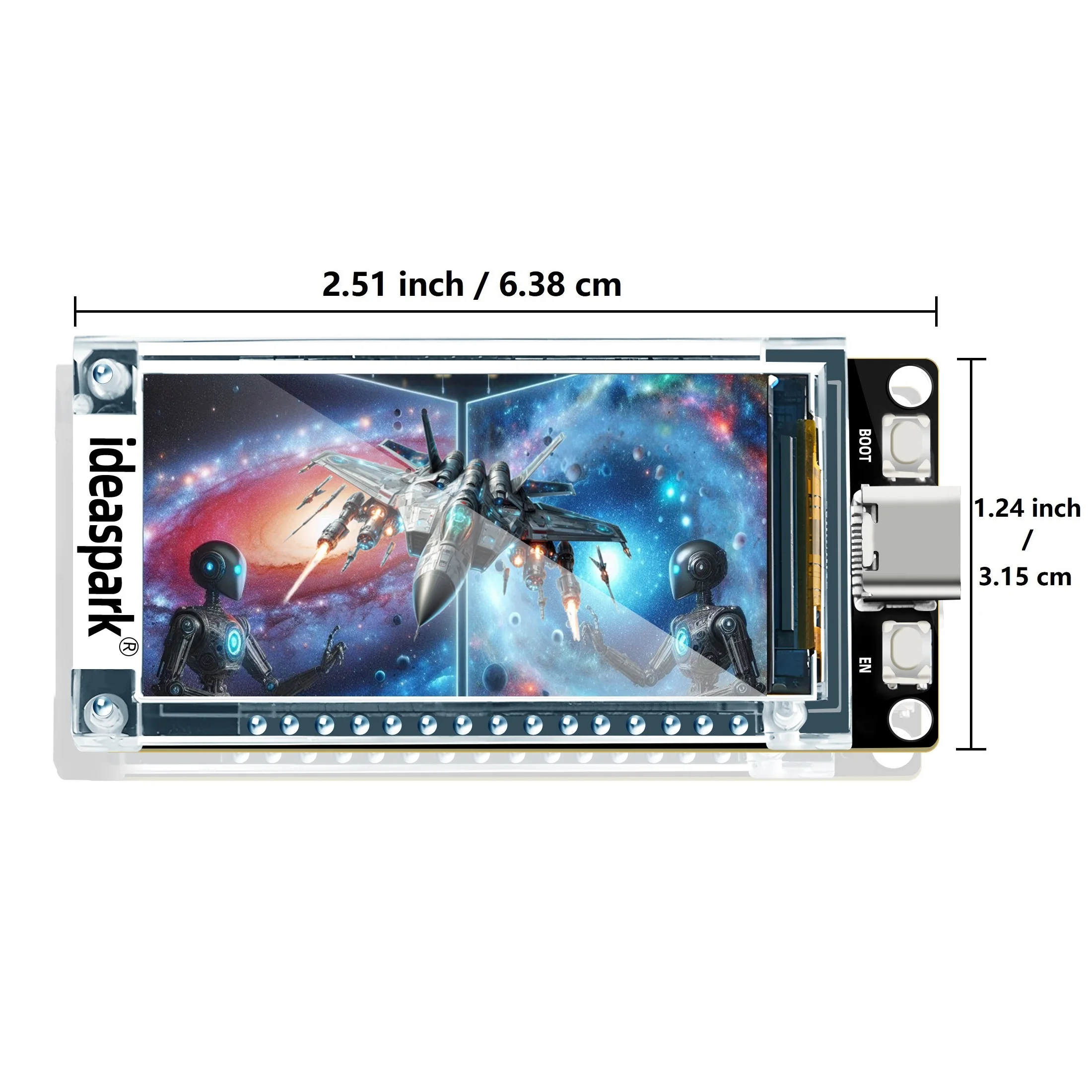 B2 Bl Module ideaspark® ESP32 16MB Development Board 1.9in ST7789 170x320 TFT LCD ...