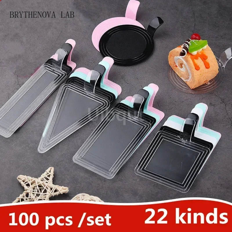 100pcs /Set Cake Cardboard Golden Paper Board Silver baking Mat Mousse Pastries Dessert Displays Tray Cake Base Decorative Tools