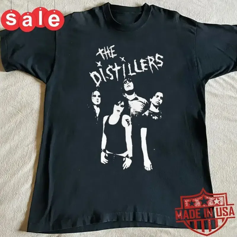Vtg The Distillers Band Members Cotton Black Full Size T Shirt MM1664