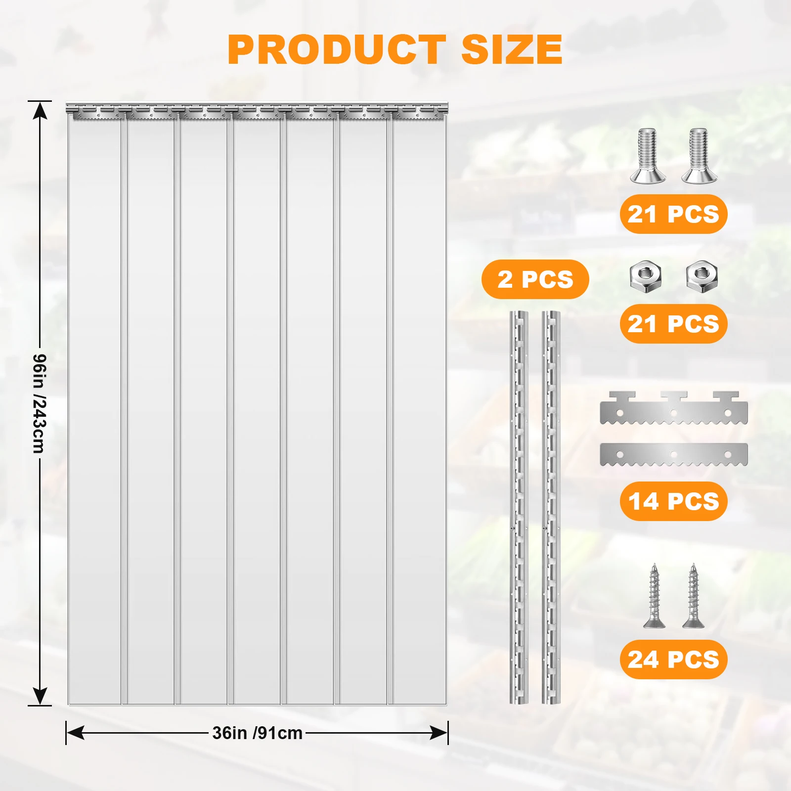 Transparenter Türvorhang aus PVC, langlebig und stabil, für Fabriken und Supermärkte, Haushaltswaren, Scheune, Haustier, Tierhaus – Detail 15