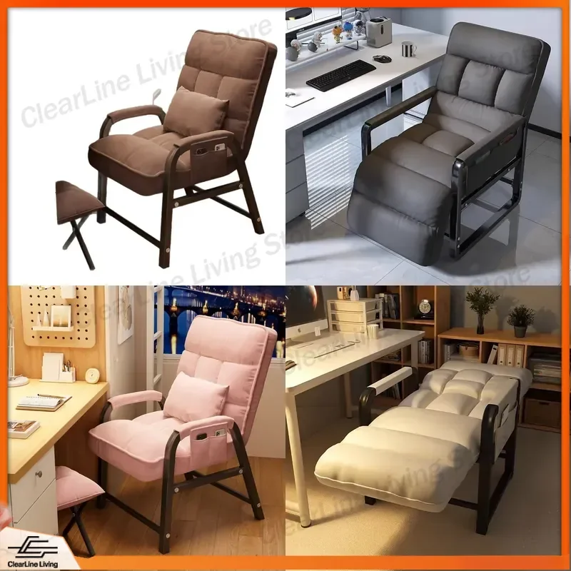 Lazy Sofa Chair for Dormitory College Student Computer Single Reclining Sofa Home Sedentary Office Back Support Chair
