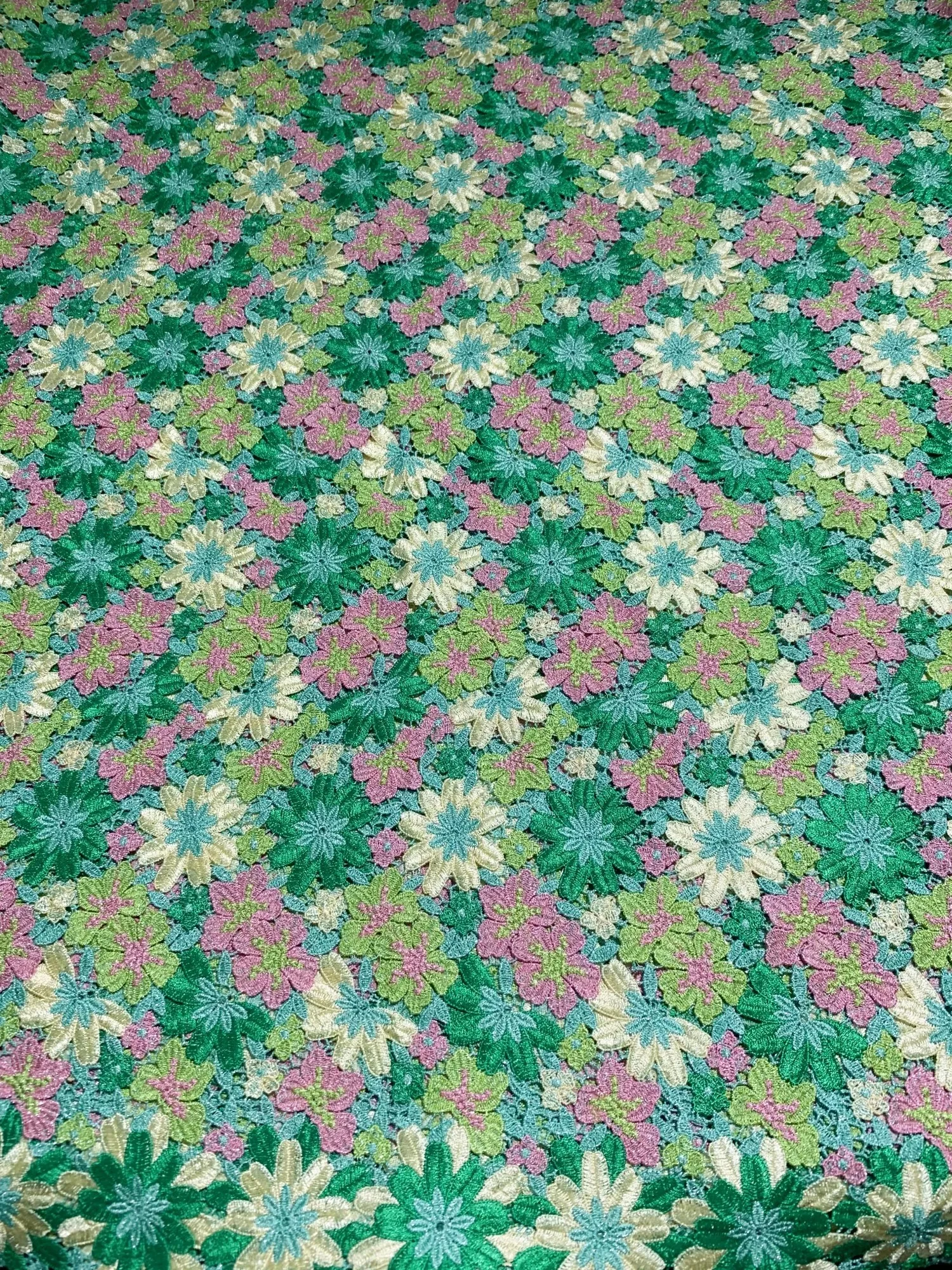 جديد متعدد الألوان زهرة مطرزة للذوبان في الماء أقمشة الدانتيل الأفريقي جبر الحبل أقمشة الدانتيل للخياطة النيجيري فساتين النساء