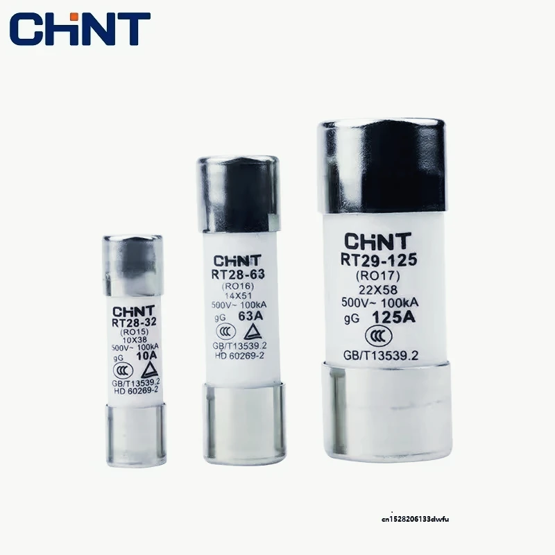 10pcs CHINT RT28-32 RT28-63 RT29-125 Fuse R015 R016 RT28 RT14 RT18 RT29 RT36 10*38 14*51 22*58 R017 20A 25A 63A 80A 125A Ceramic