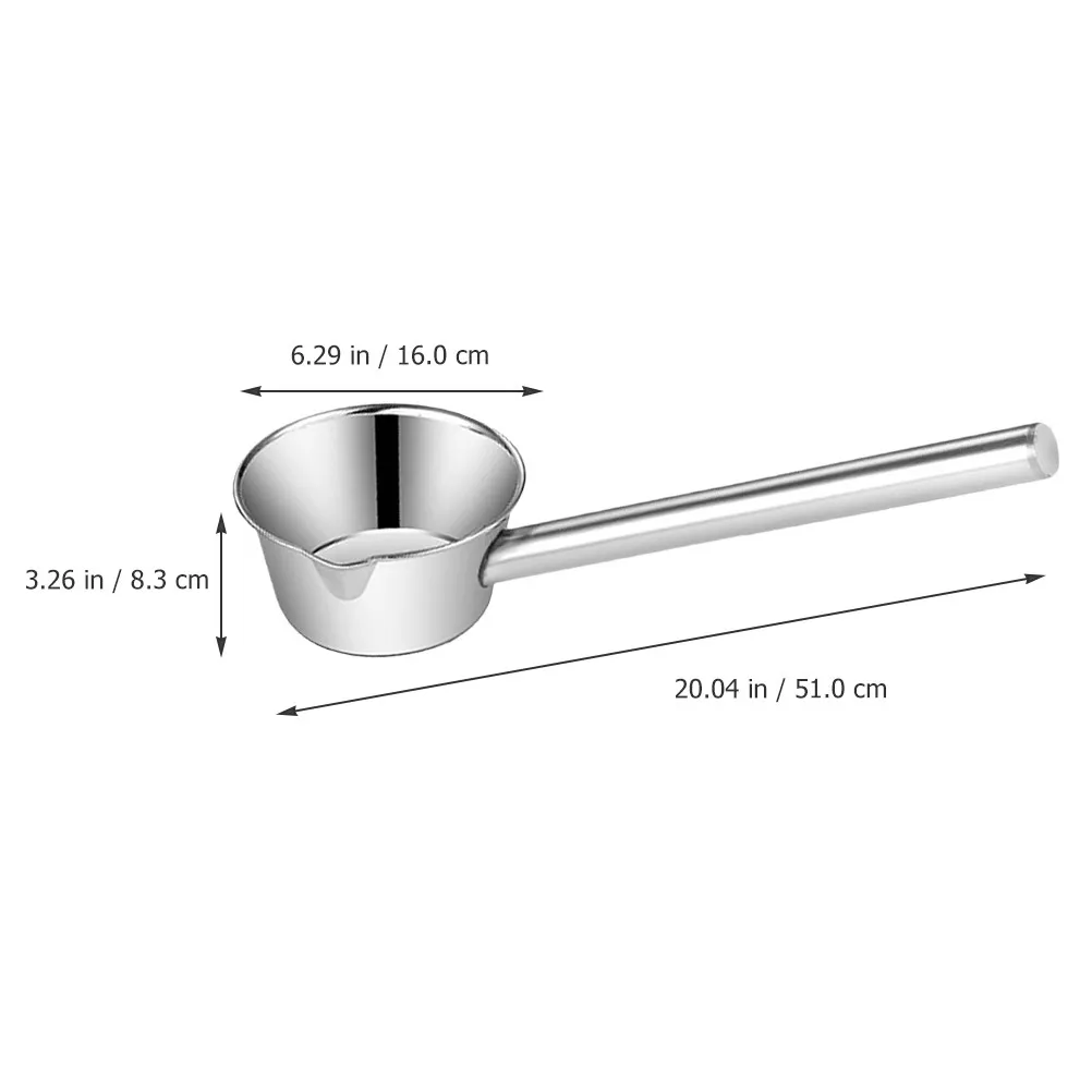 2Pcs Stainless Steel Water Ladle Long Handle Heavy Duty Kitchen Water Scoop Soup Ladle Garden Watering Spoon Housewarming Gift