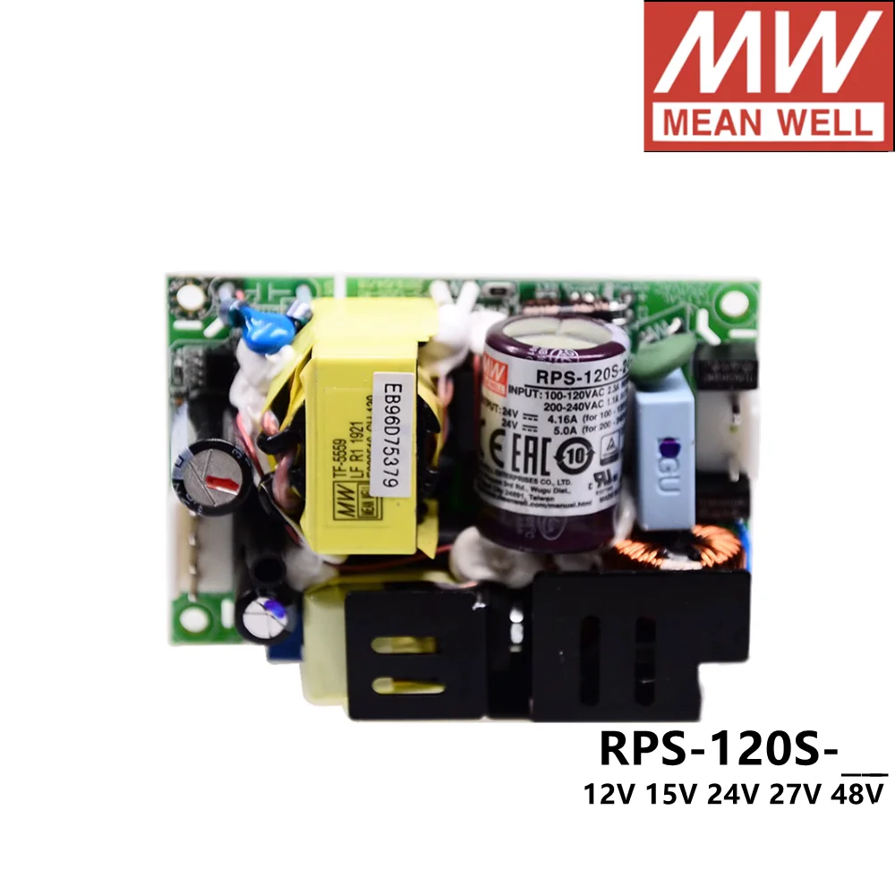 MEAN WELL Medical Switching Power Supply, PCB baixa corrente de vazamento, RPS-120S-12 RPS-120S-15 RPS-120S-24 RPS-120S-27 RPS-120S-48, MW