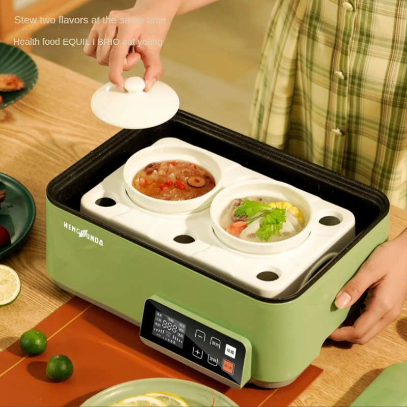 The electric intelligence of the steamer can reserve a rectangular household timed transparent cooker for steaming fish