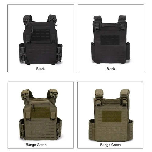 Imagen 1 del producto Nuevo chaleco de combate 6094, chaleco táctico ligero desmontable rápido con corte láser, equipo negro para llevar placa protectora