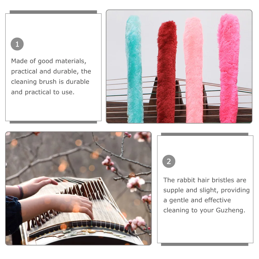 

2 Pcs Guzheng Cleaning Brush Blue Crevice Multipurpose Zither ￼ Rabbit Groove