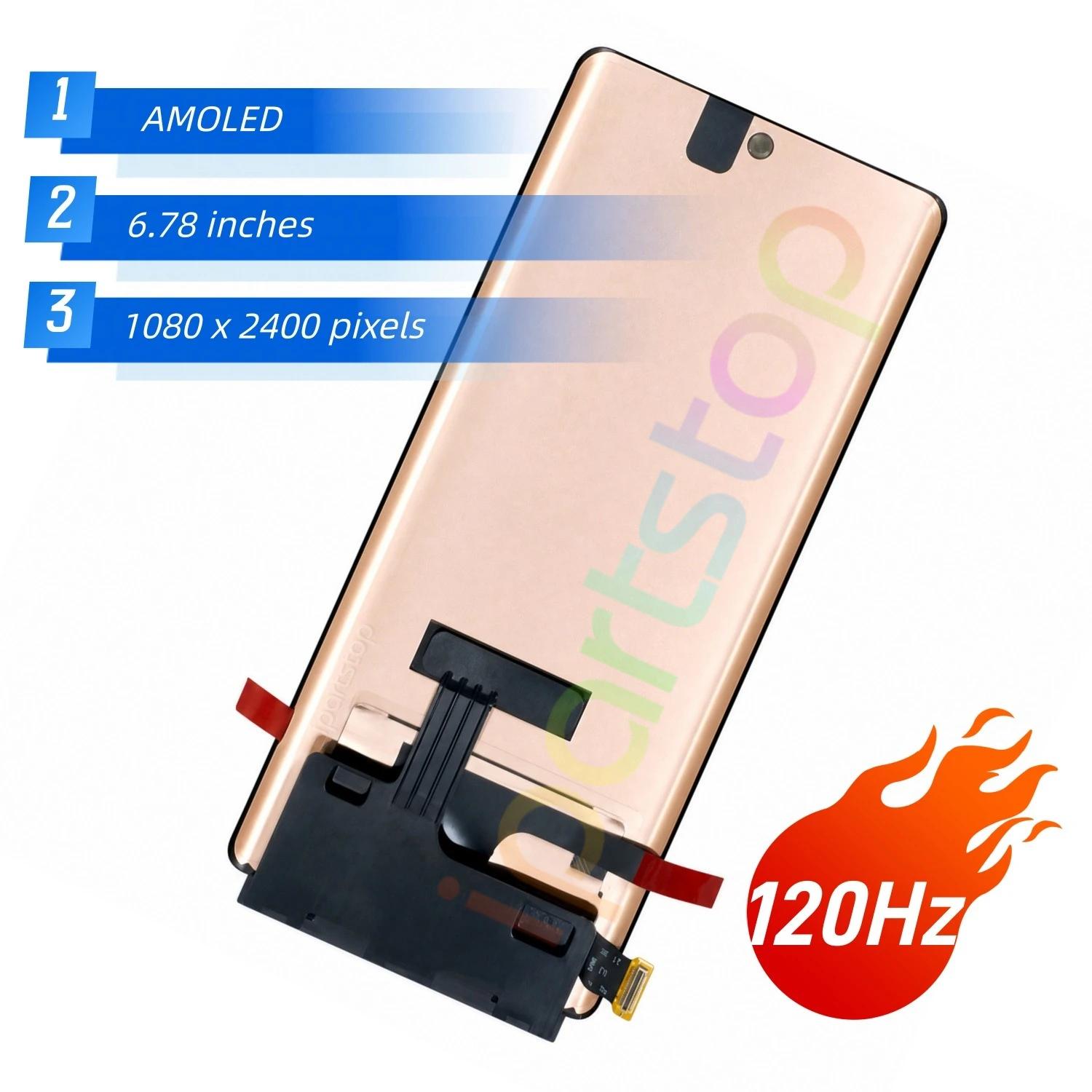 iParts Replacement New Display for vivo V29 Lite 5G V2244 120Hz AMOLED Touch Screen with Frame Assembly OEM all Functions