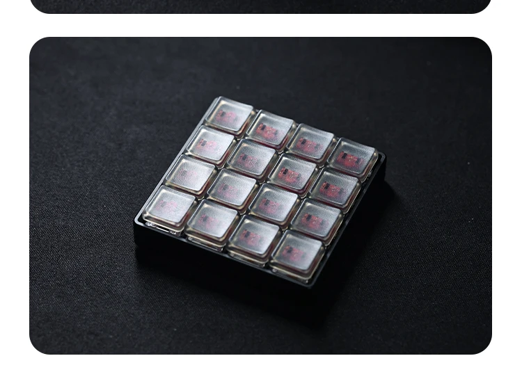 50 Stück CHOSFOX Tastenkappen, niedriges Profil, PBT-Tastenkappen für Kailh Chocolate Switch mechanische Tastatur, ultradünn, schwarz, weiß, transparent – Detail 6
