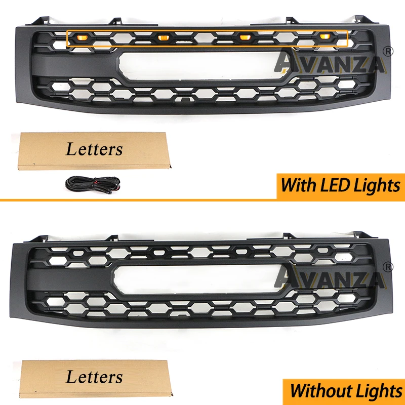 Auto Parts Grill W/Light Pasuje do 2004 2005 2006 2007 Nissan TITAN/Armada Przednia modyfikacja kratki chłodnicy