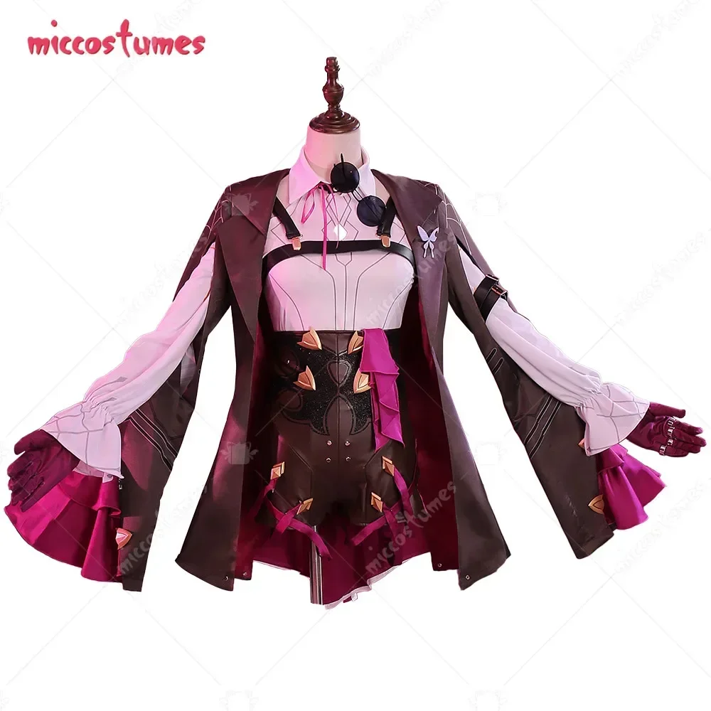 Miccostumes Women'sCosplay Costume Shirt and Shorts with Jacket and Stockings