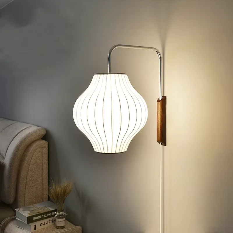 2026 Nelson Bubble Wall Lamp E27 Japanese Silk Wall Lamp For Living Room Decorative Wall Study Aisle Bedroom Bedside Light