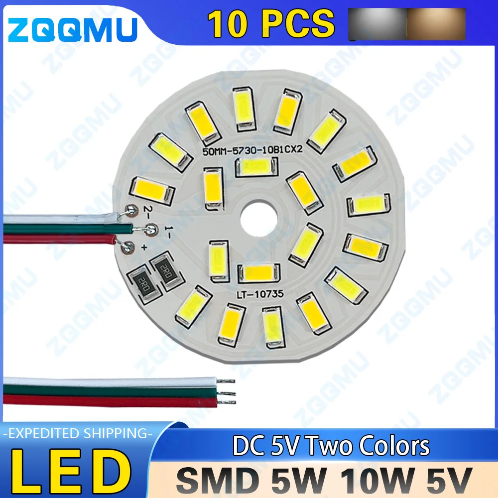 round aluminum led light panel pcb fonte faca voce mesmo modificacao bulb acessorios de soldagem 5w 10w smd 5730 5v 01