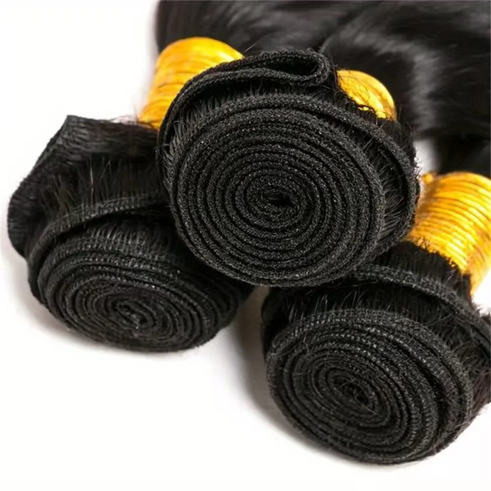 30Inch Bone Straight Human Hair Weave Bundles Brazilian Natural Color Remy Human Hair Extension 1/3 Bundles Weft color Blone 613