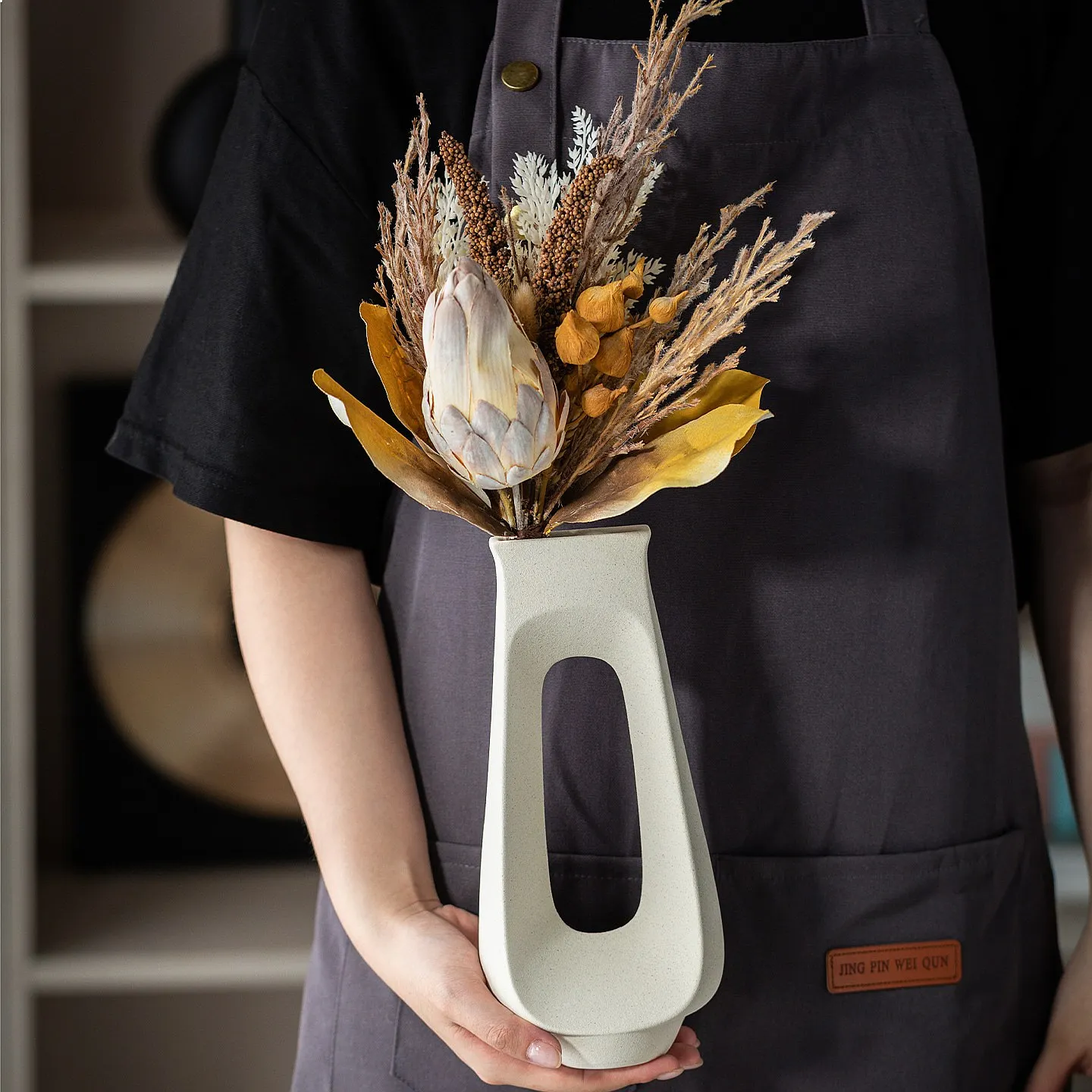 Creative Desktop Vase for Home Office Living Room Wedding Floral Decoration Modern Art