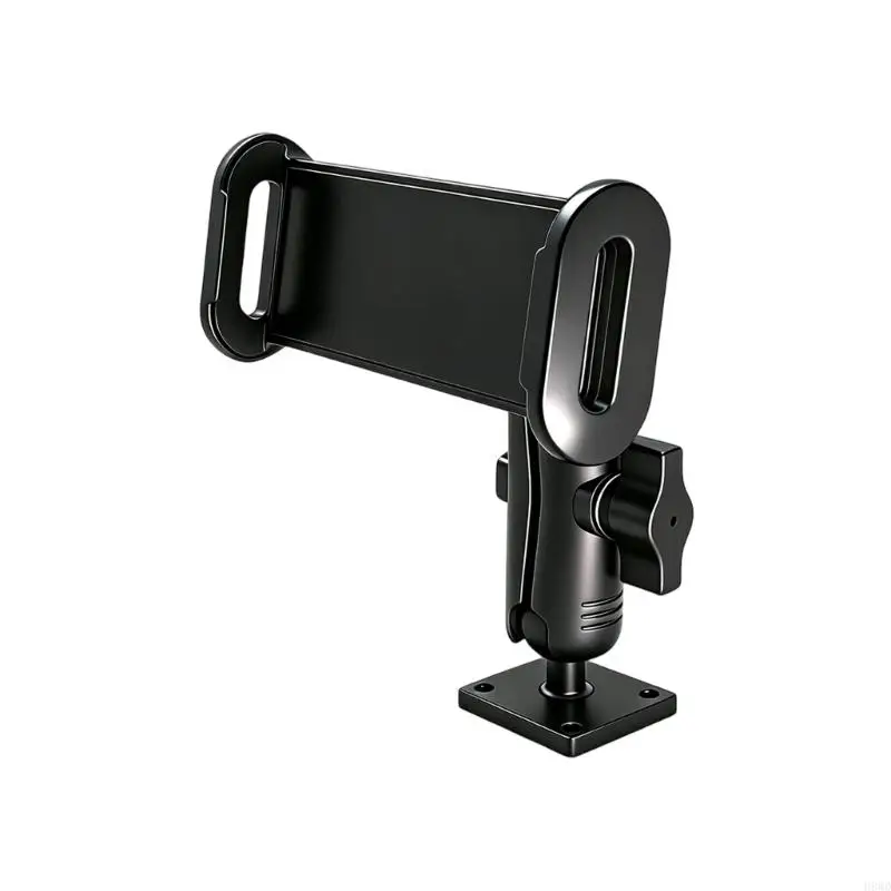 Adjustable Tablet Mount and Phone Holder for 5 to 12.9Inch Devices, Screw Base with Swivels Ball Head for Car Wall Desk H8WD