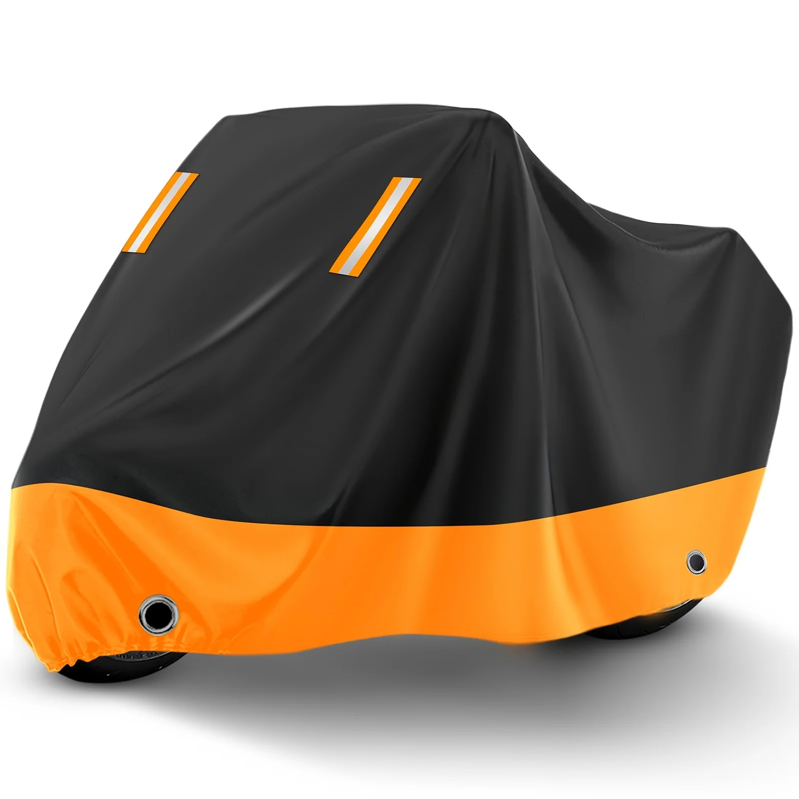 

Motorcycle Cover, 210D, All-Weather Outdoor UV And Dust Protection, Protects Paintwork with Reflective Strips, Suitable for Har