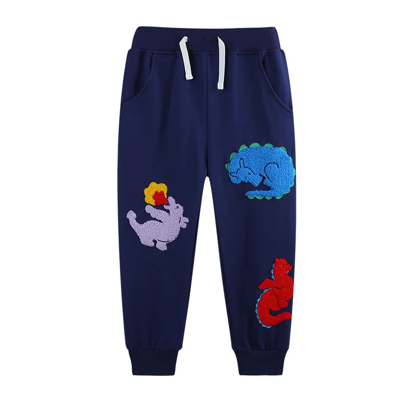 

Jumping Meters 2-7T Dragon Boys Sweatpants Animals Girls Pants Full Length Children's Clothes Drawstring Kids Trousers