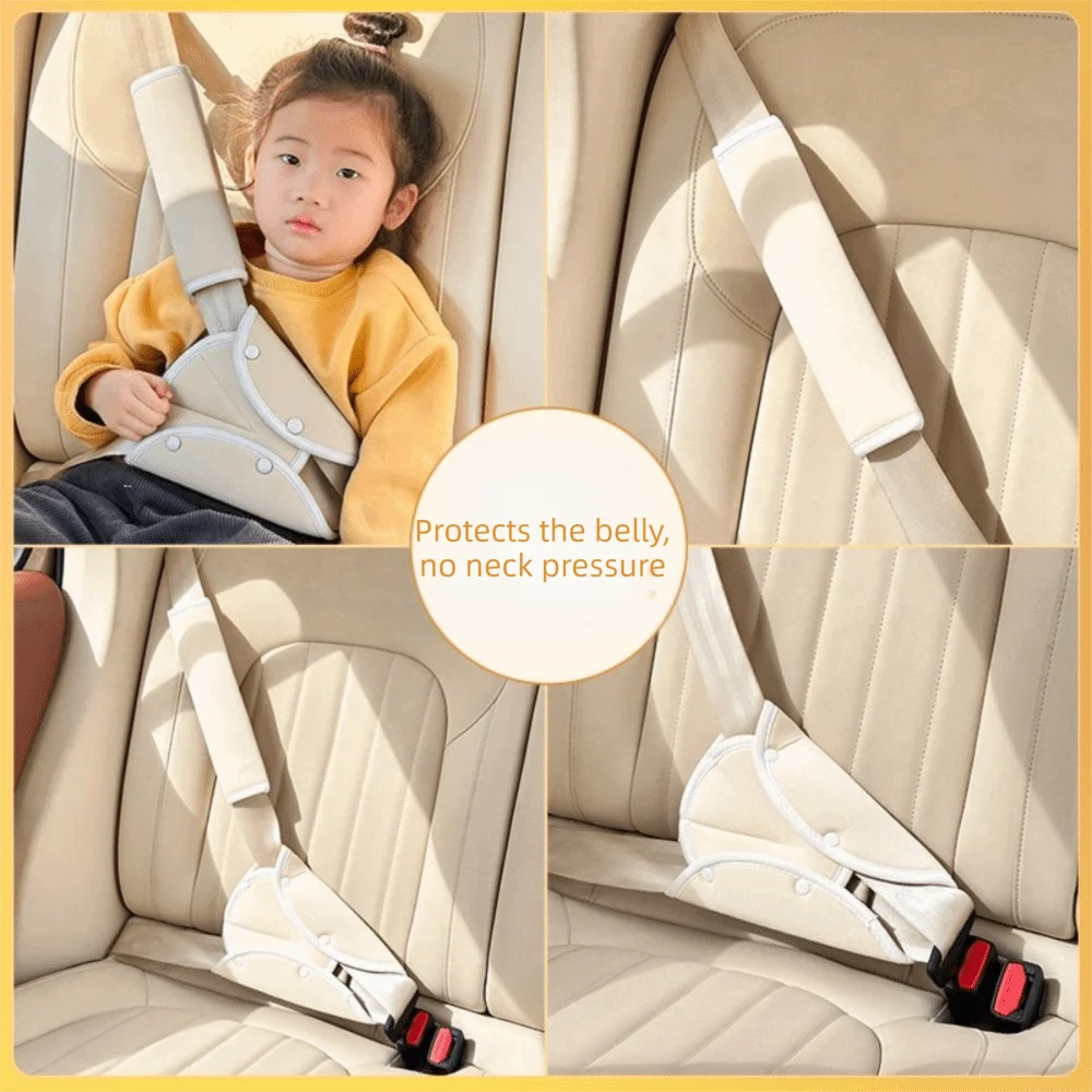 Adjustable Seat Belt Adjuster Anti-Pinch Easy Installation Car Seat Belt Cover Secure Positioning Comfortable