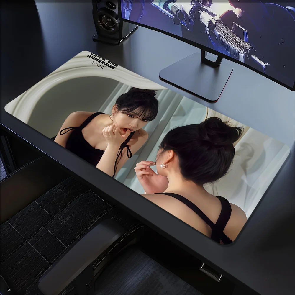 LOVE Mouse Pad Non-slip Lockedge Singer Yuri Korean Female ALL Office Student Gaming Thickened Jo Large Writing Cushion MousePad