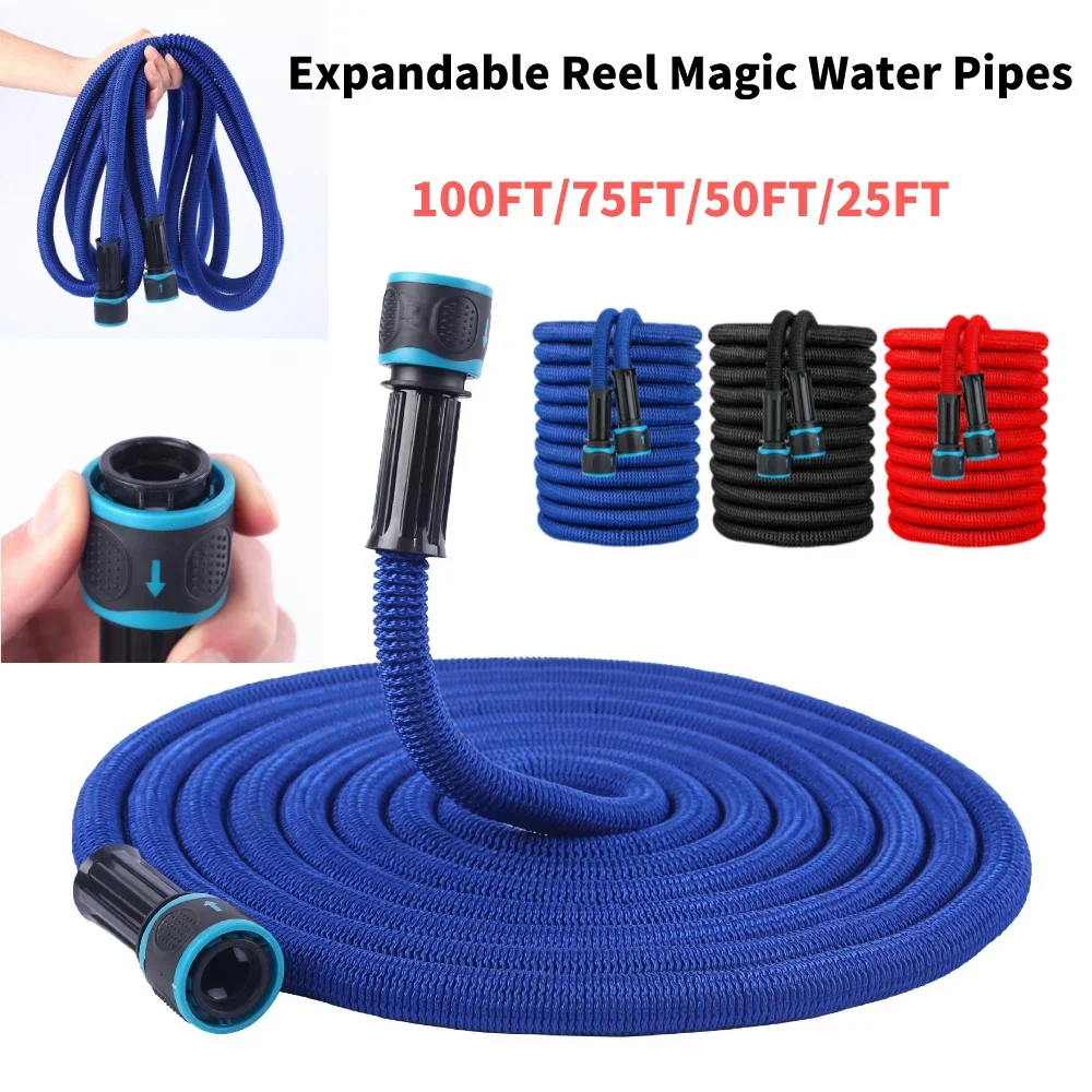 Garden Water Hose Expandable Double Metal Connector High Pressure Pvc Reel Magic Water Pipes for Garden Farm Irrigation Car Wash