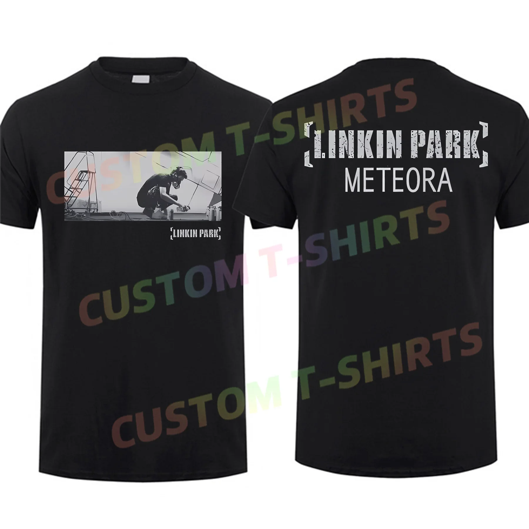 2023 Fashion Tees Men Linkins Meteora Park T Shirt Double-sided Casual Oversized T-shirt Graphic Youth Cloth Streetwear S-3XL