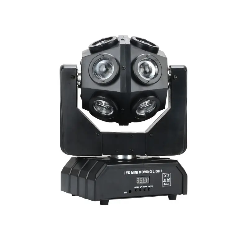 ZC1-12pcs * 10W DJ equipment LED moving head light beam stage lighting, suitable for DJ party lights and disco stages