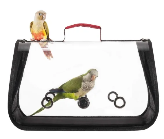 

Bird Portable Out Bag Tiger Skin Peony Phoenix Cage Carry Transport Parrot Backpack Small Bird Cage Carry Pillow