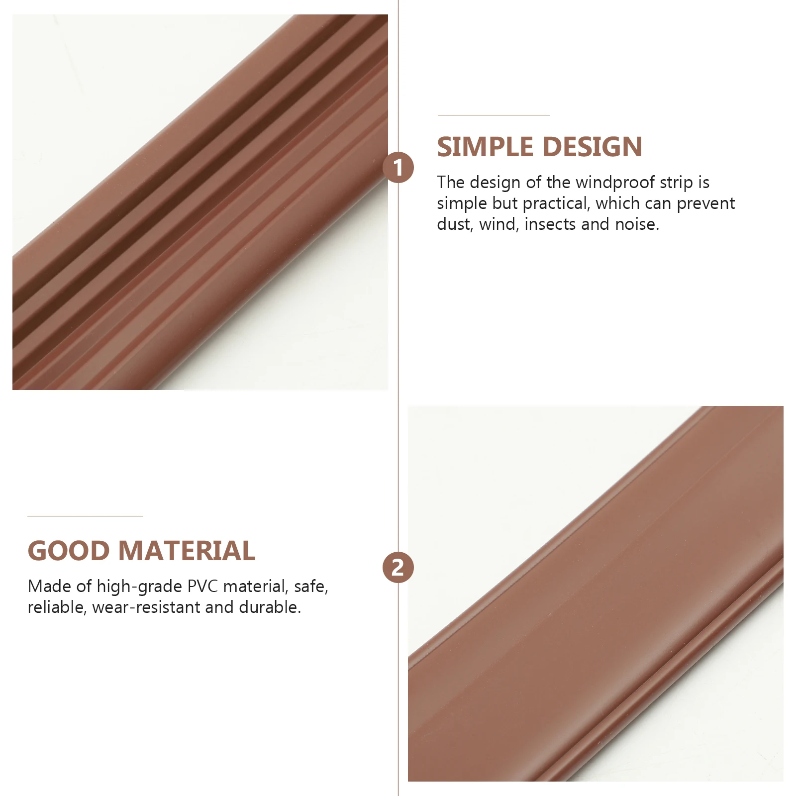 

Multifunctional Windproof Seal Strip Door Soundproofing Draft Blocker Home Brown Under Door Stopper Noise Reducer Bedroom