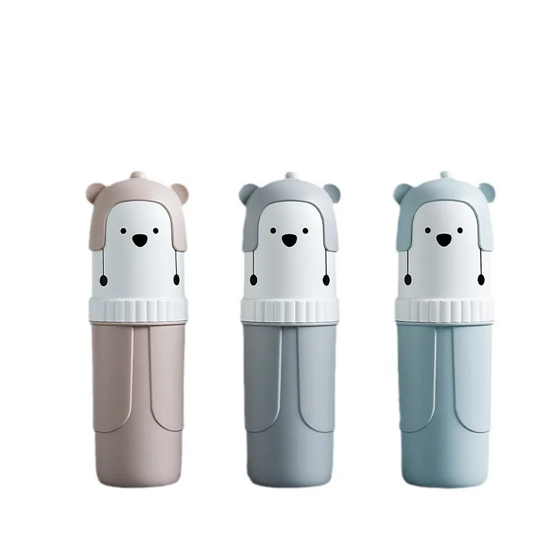 Cute Portable Toothbrush Holder Box Travel Toothbrush Cup Mouthwash Cup Toothpaste Storage Container Bathroom Outdoor Supplies