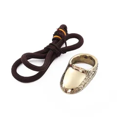 1pc Brass Archery Thumb Finger Guard Ring Buckle Hand Decoration Finger Protector Tool Bow and Arrow Shooting Accessories