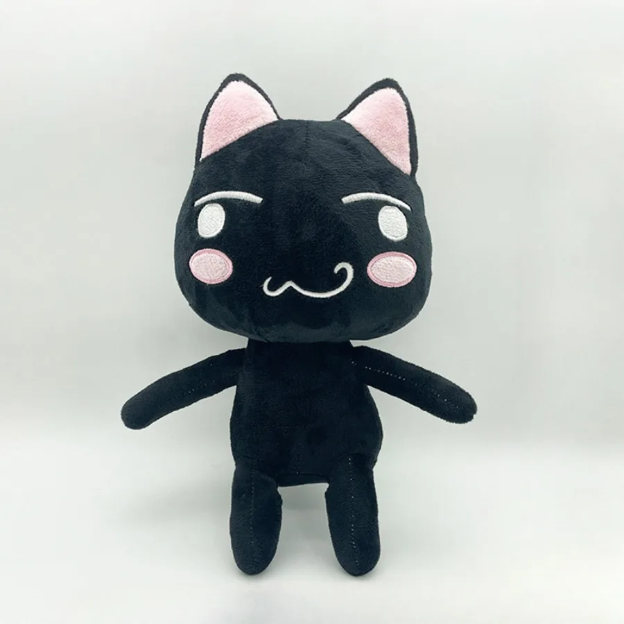 Schöne Toro Inoue Katze Plüschtier Paar Schwarz Weiße Katze Plüschtier Lächelndes Cartoon Tier Puppen Raumdekoration Geburtstagsgeschenk – Detail 4