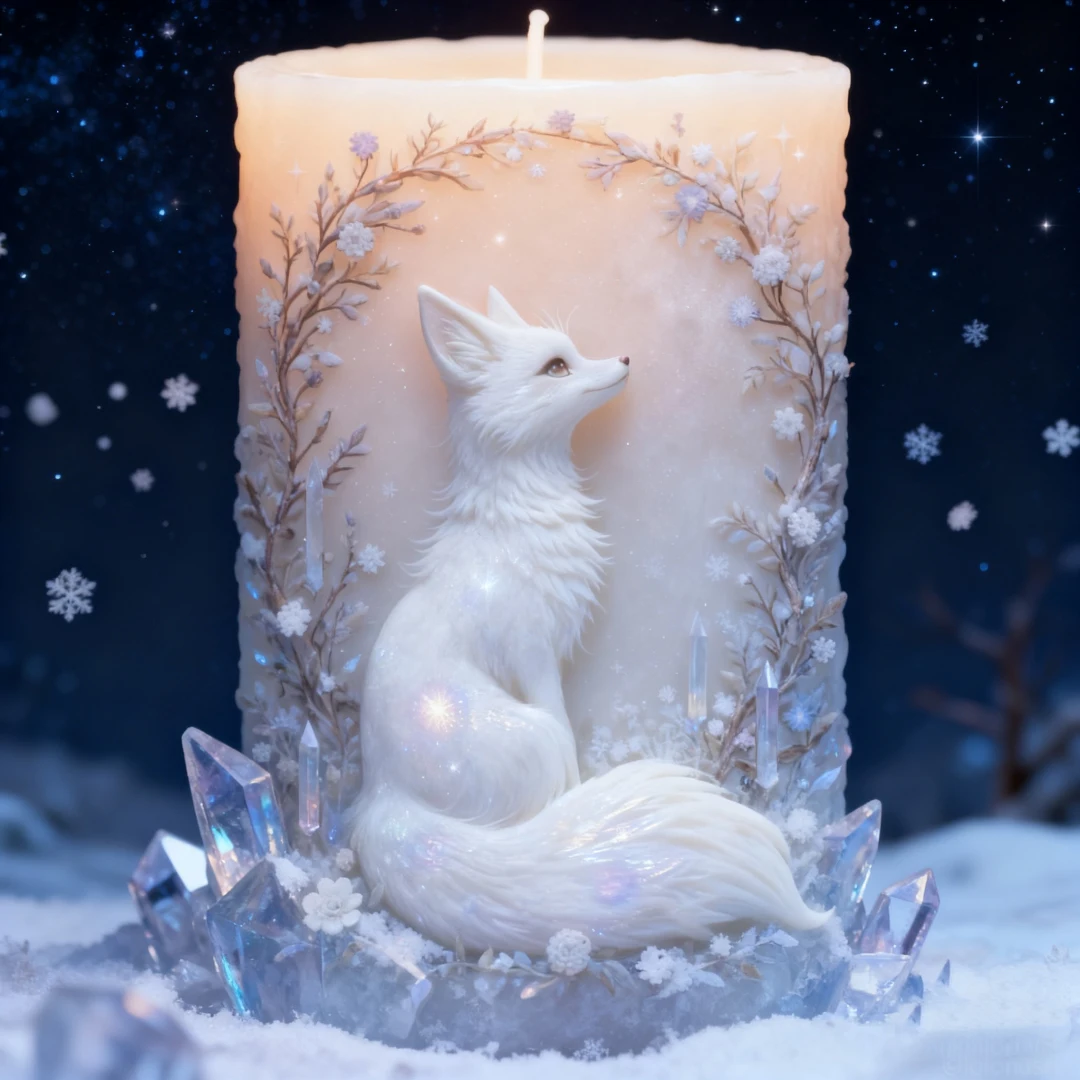 

Силиконовая форма для свечей «Снежная лиса» 3D, для изготовления свечей своими руками, с рельефным узором «Ледяной кристалл», для ароматерапии, декор для Рождества и зимы, инструмент для рукоделия