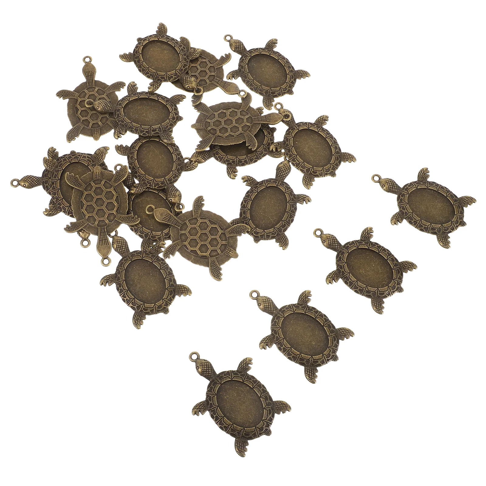 

20Pcs Vintage Turtle Pendant Tray Base Alloy Sea Animal Charms DIY Jewelry Making Necklace Bracelet Connectors