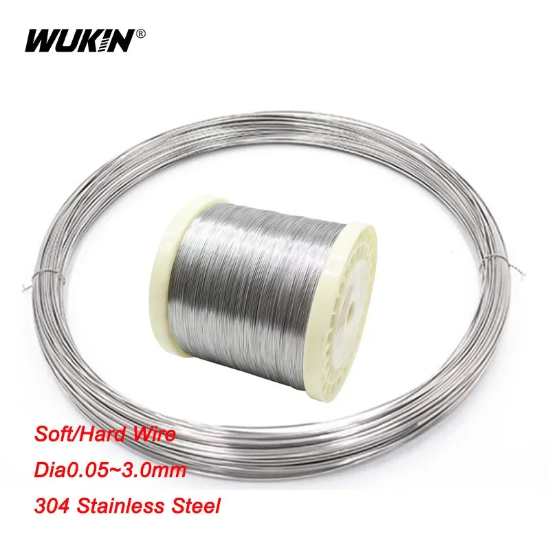 2/5/10Meters Soft Stainless Steel Wire Full Hard  Steel Wire Single Strand Lashing Metal Wires For Jewellery Making Dia0.05-3mm