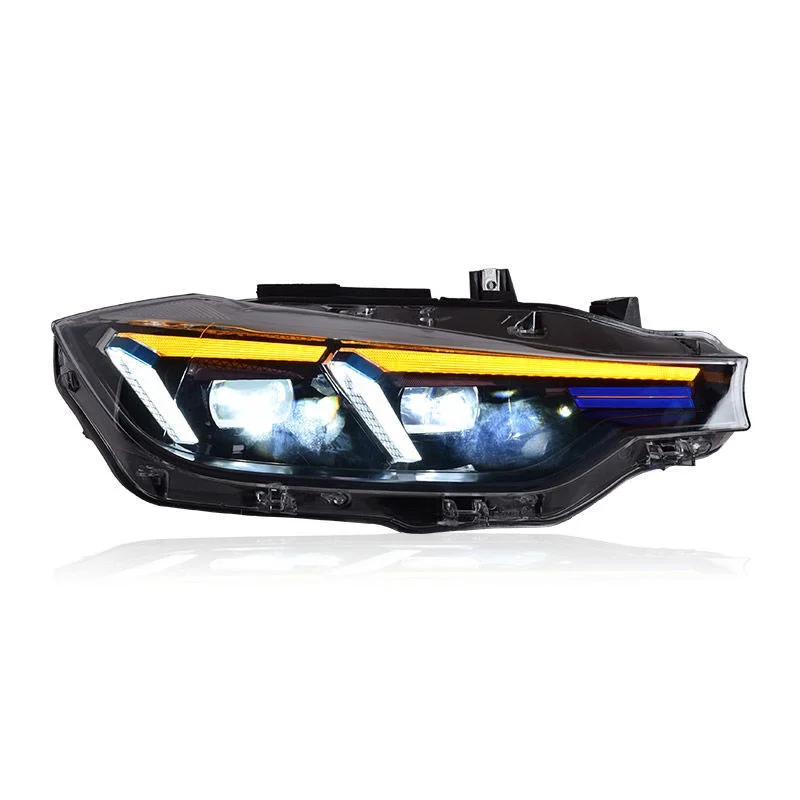 Modified 3 Series LED Headlight Assembly 13-18 F30F35 New Daytime Running Light Water Running Steering LED Specially Designed