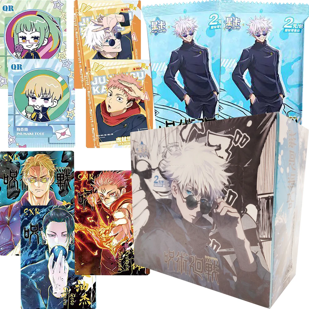 

Jujutsu Kaisen Anime Collection Cards Fushiguro Megumi Kugisaki Nobara Character Fashion Close-up Magazine Cards Table Toy Gift
