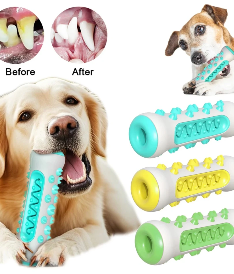 

Large Dog Toothbrush Chew Toys Safe Bite Resistant Puppy Dental Care Pet Cleaning Toy For Golden Retriever Pug Treat Dispenser