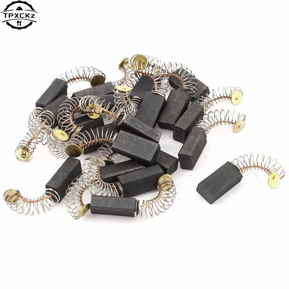 10x Mini Drill Electric Grinder Replacement Carbon Brushes Spare Parts For Electric Motors Rotary Parts 6.5x7.5x13.5mm