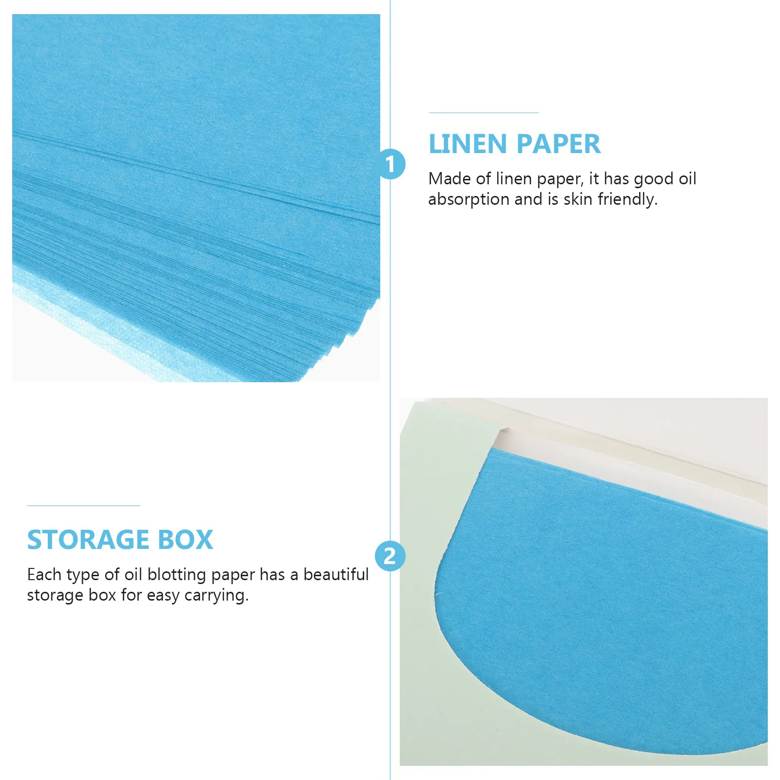 500 Pieces Oil Blotting Paper Facial Oil Absorbing Tissues Handy Linen Blotting Sheets Home Gym Car Office Gift