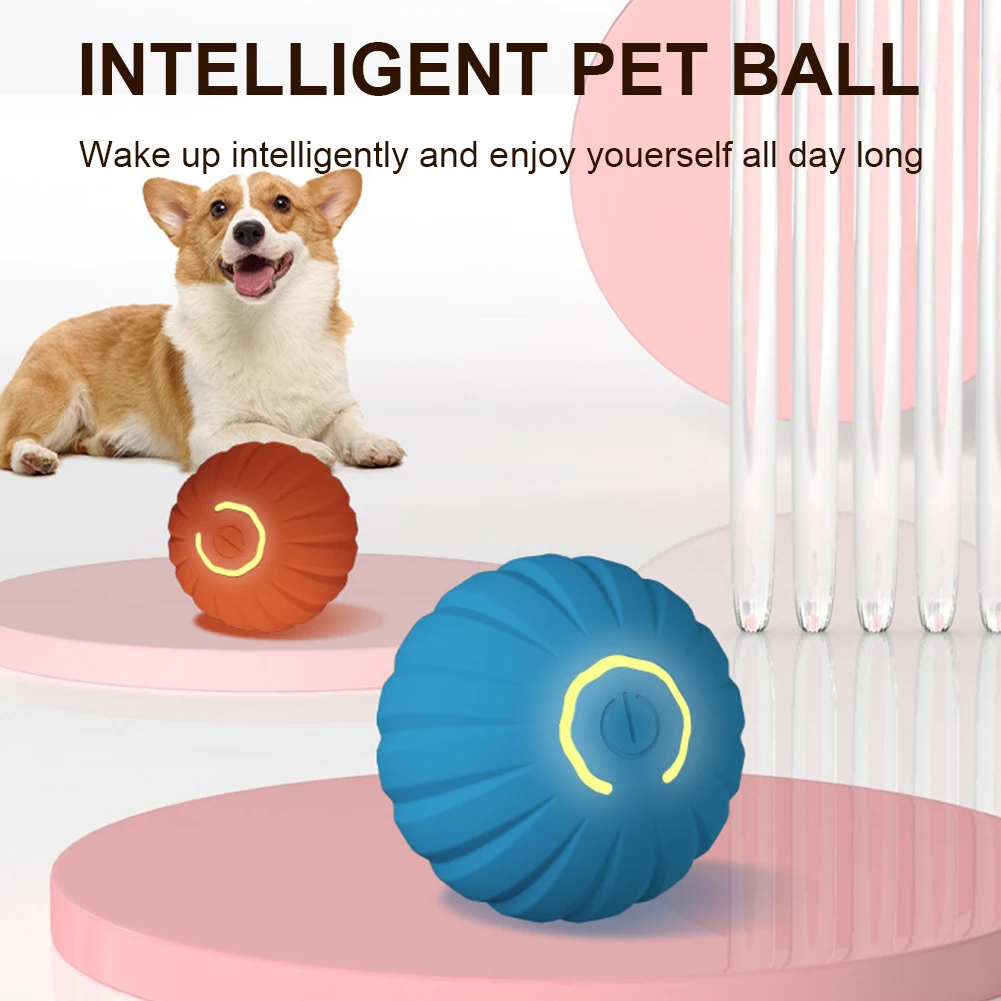 Interactive Cat Ball Toy Automatic Moving Ball Toy for Indoor Cat Kitten Smart Anti-Depression Pet Toy Fun Gift with Light