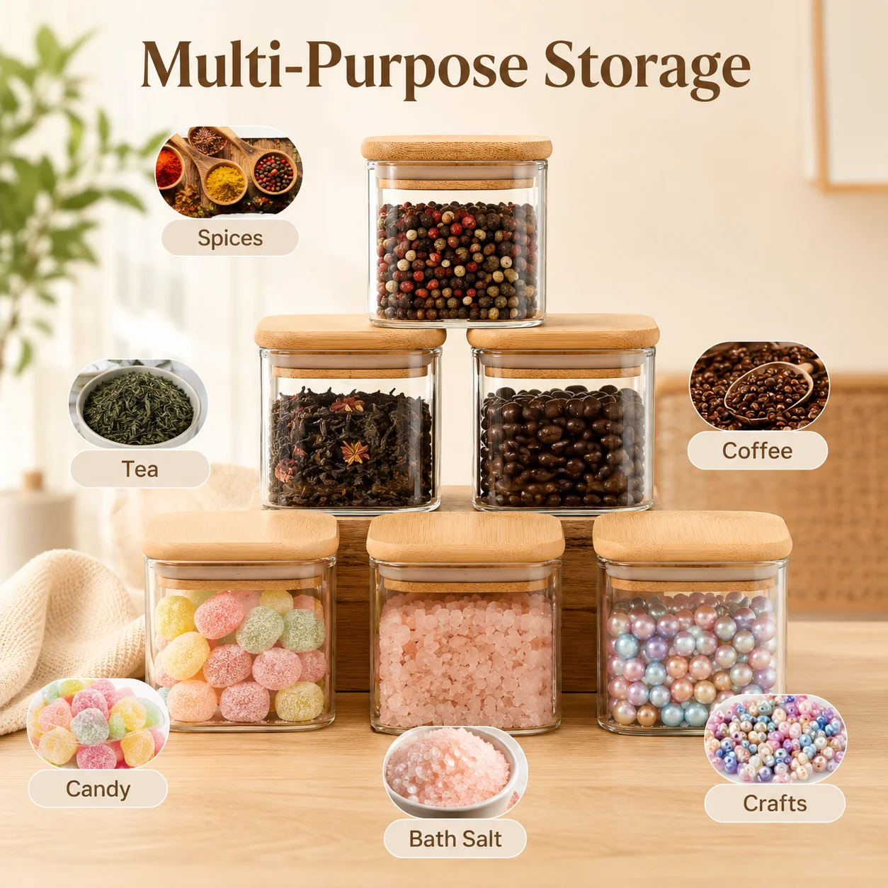 وعاء زجاجي بغطاء من الخيزران س - مراجعة Food Storage Containers وسعره