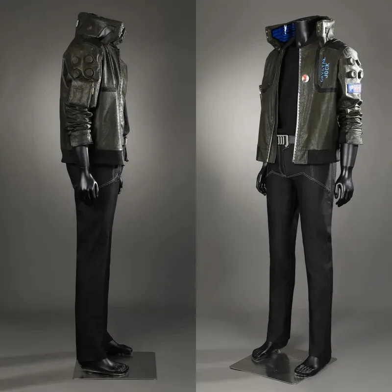 فاسق 2077 تأثيري الخامس تأثيري حلي سترة جلدية قميص السراويل سايبر الزي مجموعة كاملة والعناصر الفردية تباع حجم مخصص