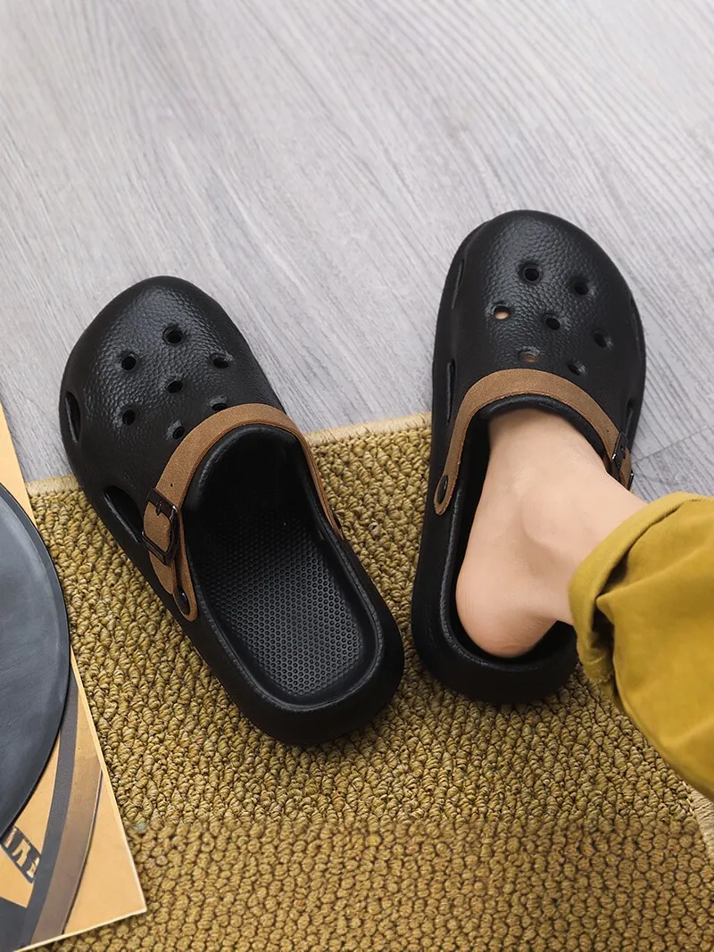 

Men's 2026 New Summer Outdoor Wear Anti-Slip Thick Bottom Clog Shoes Beach Sandals Comfortable Slip-On EVA Material Casual Sl...
