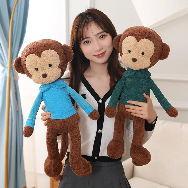 60cm Cute Cartoon Creative Plush Toy Animal Monkey Long Arm Legs Doll Baby Sleeping Comforting Pillow to Christmas Gifts