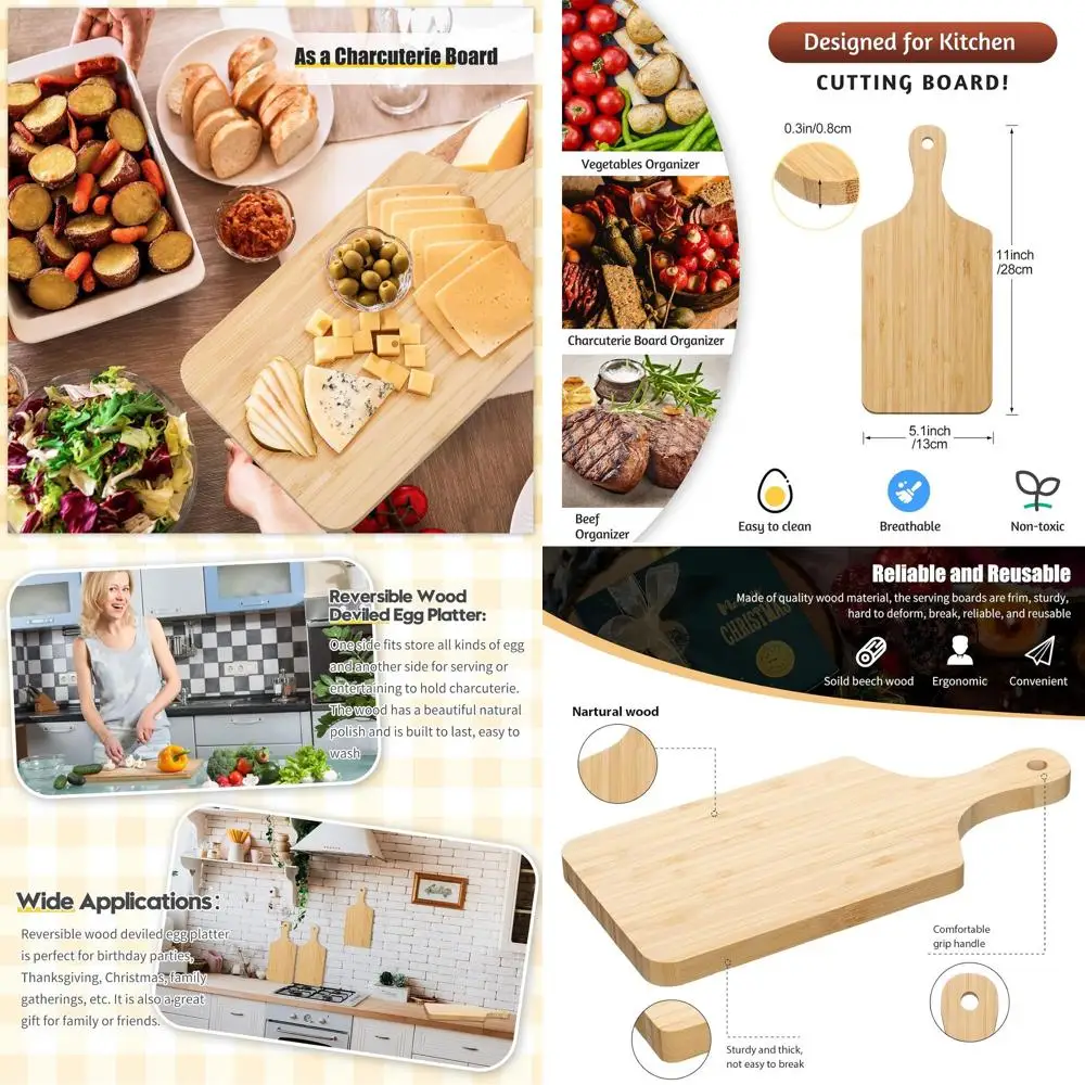 

Bamboo Mini Charcuterie Boards - 30 Pack, 11 x 5, Ideal for Engraving & Gifts