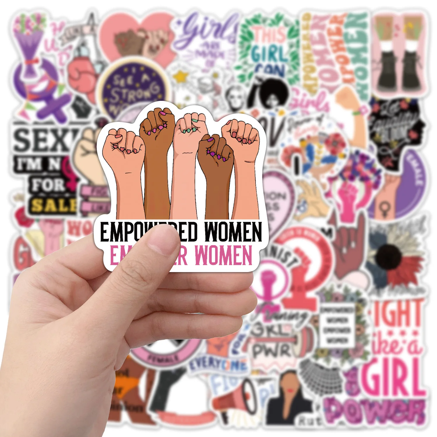 50Pcs Feminist Girl Power Stickers Women Rights Sticker For Refrigerator Suitcase Laptop Car Skateboard Album Motorcycle